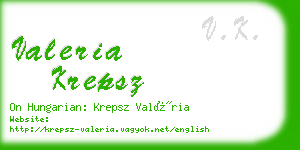 valeria krepsz business card